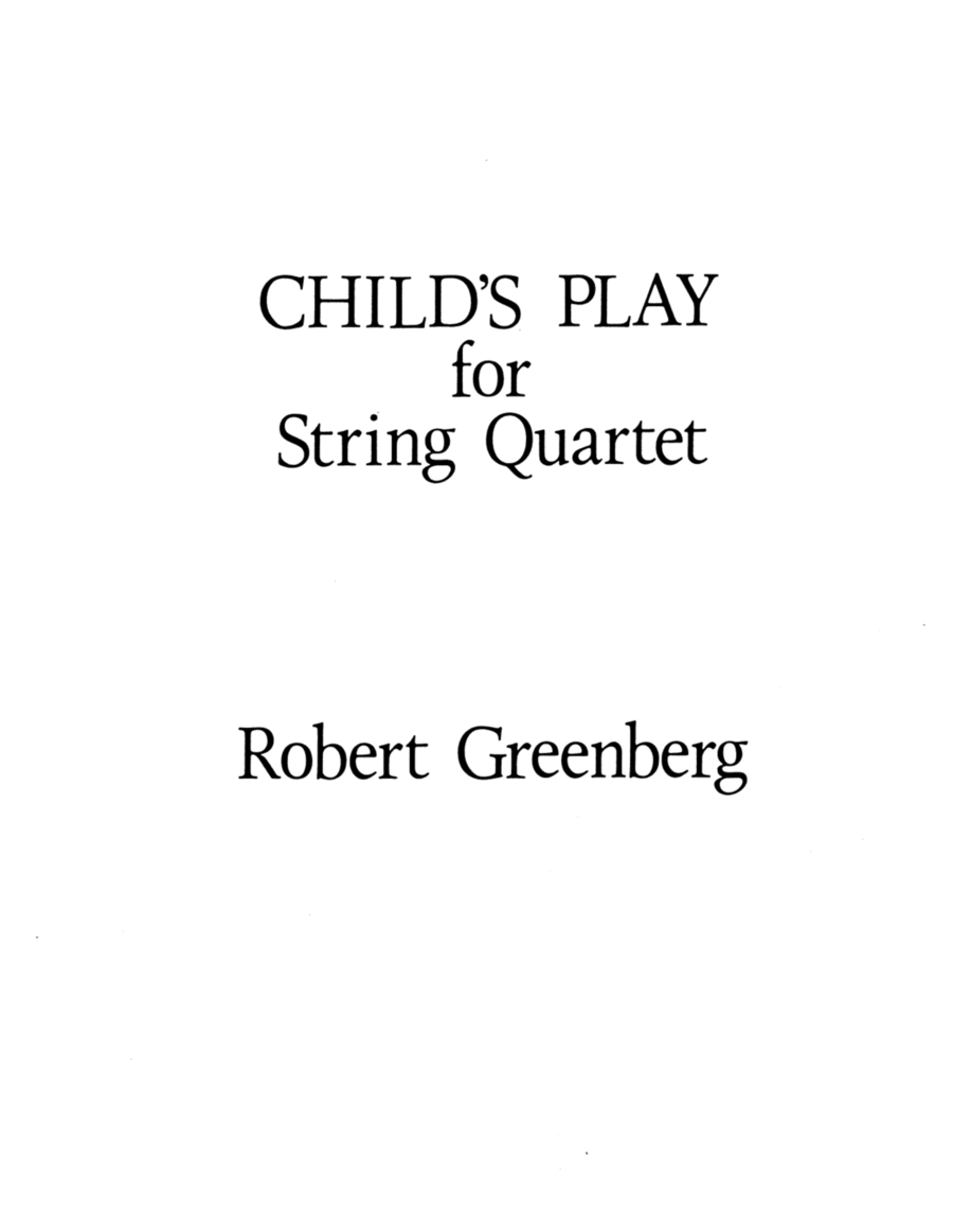 String Quartet No. 2: Child's Play image number null