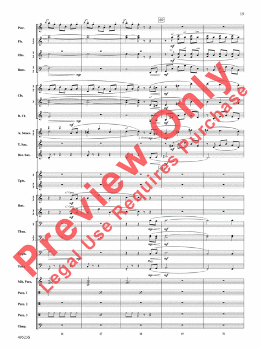 Life Eternal Concert Band scores gallery preview page 16