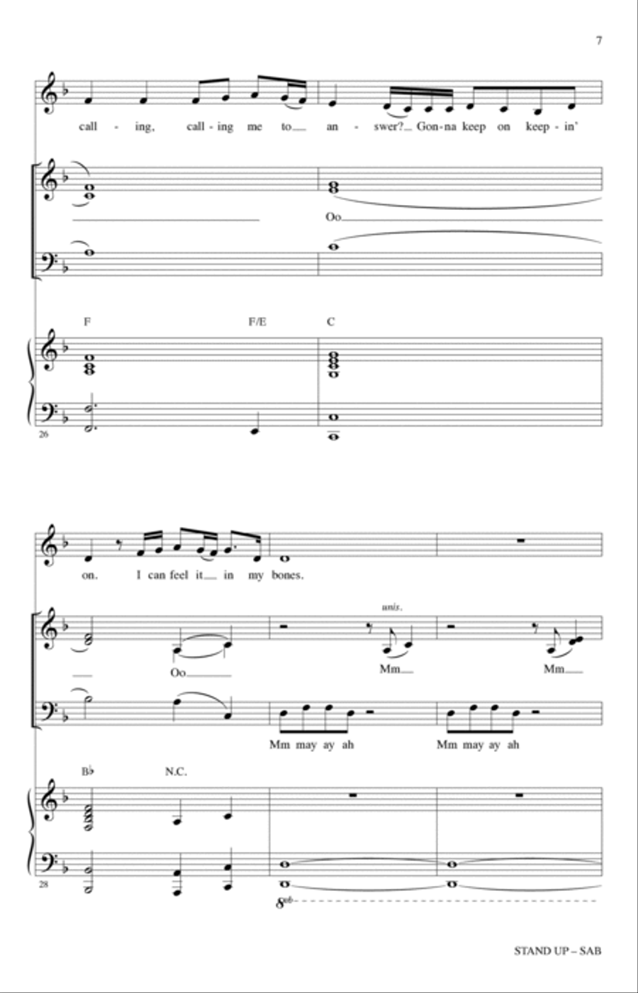 Stand Up (from Harriet) (arr. Mac Huff) 3-Part scores gallery preview page 6
