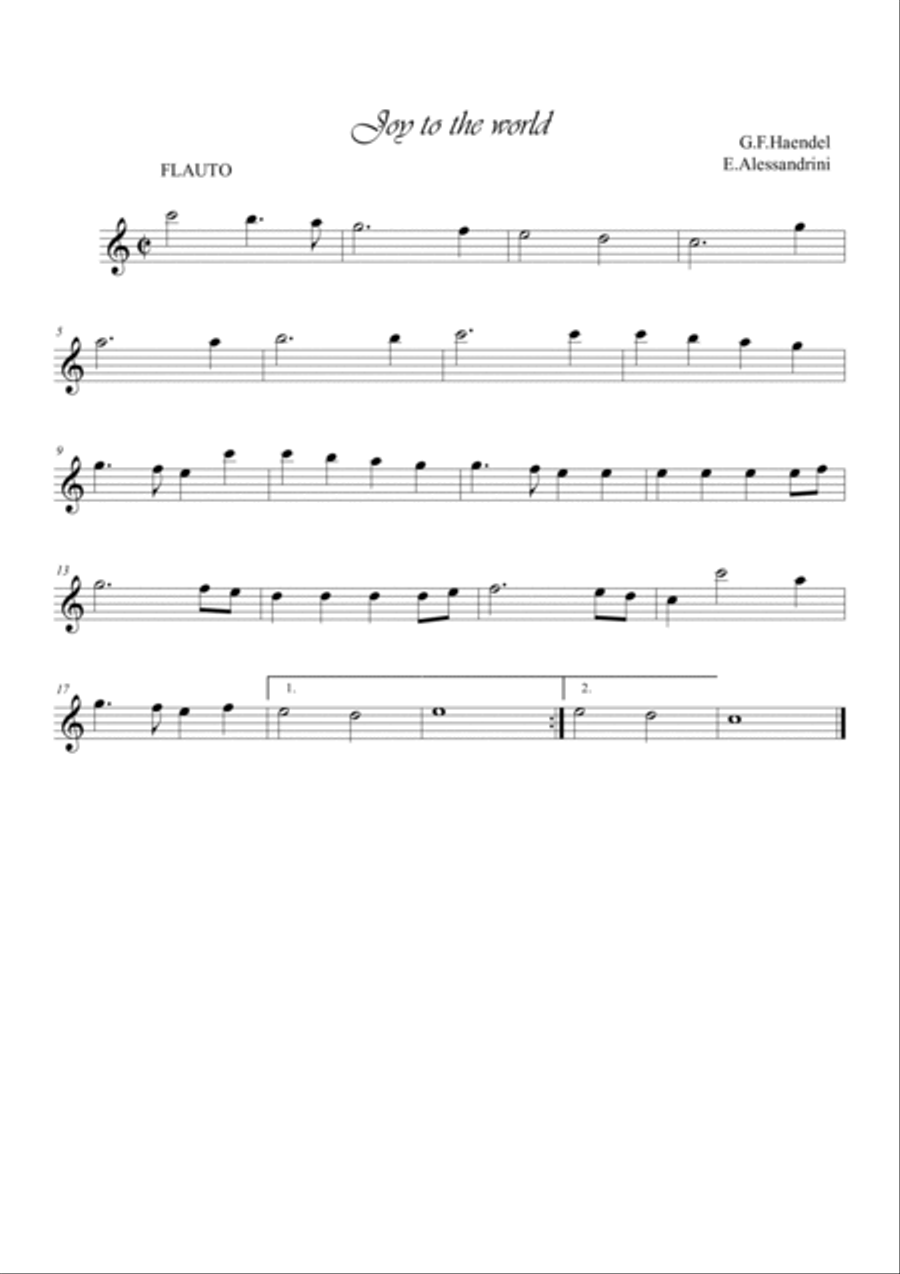 Joy to the world. Flute, oboe and violin trio Flute scores gallery preview page 3