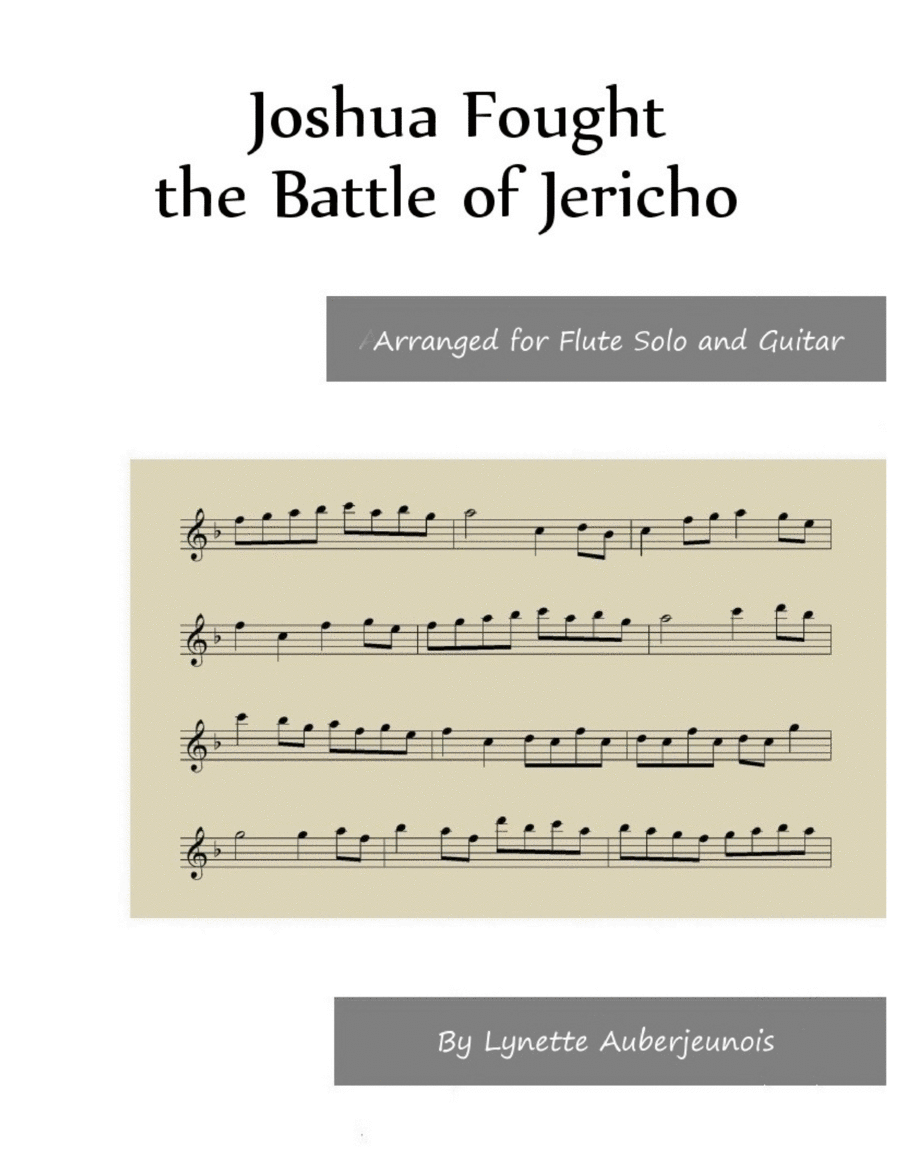 Joshua Fought the Battle of Jericho - Flute Solo with Guitar Chords image number null