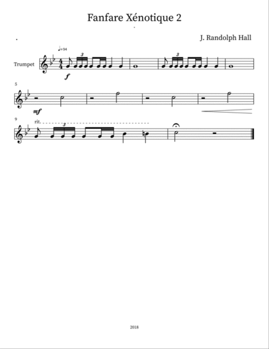 Fanfare Xénotique 2 Small Ensemble scores gallery preview page 6