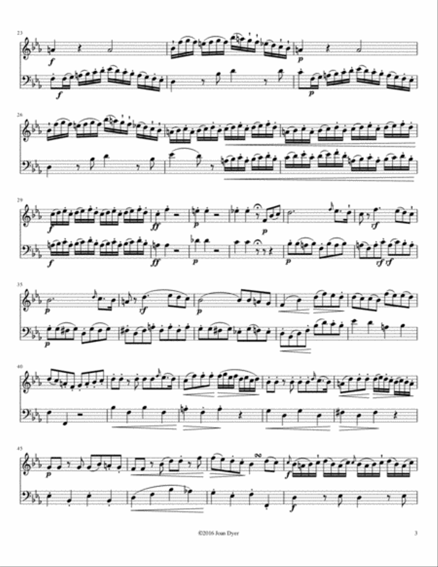 Duo for C-clarinet and bassoon Small Ensemble scores gallery preview page 3