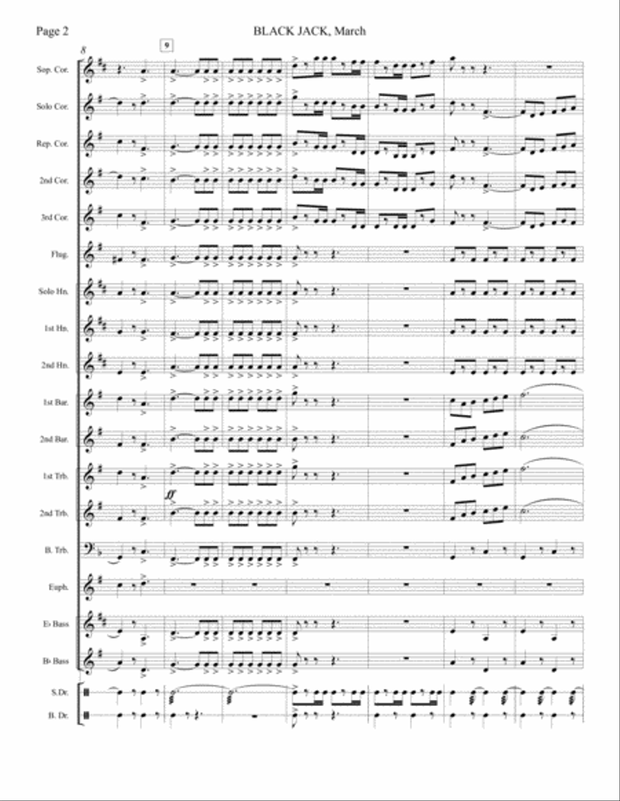 Black Jack, March Black Jack, March Brass Ensemble scores gallery preview page 4