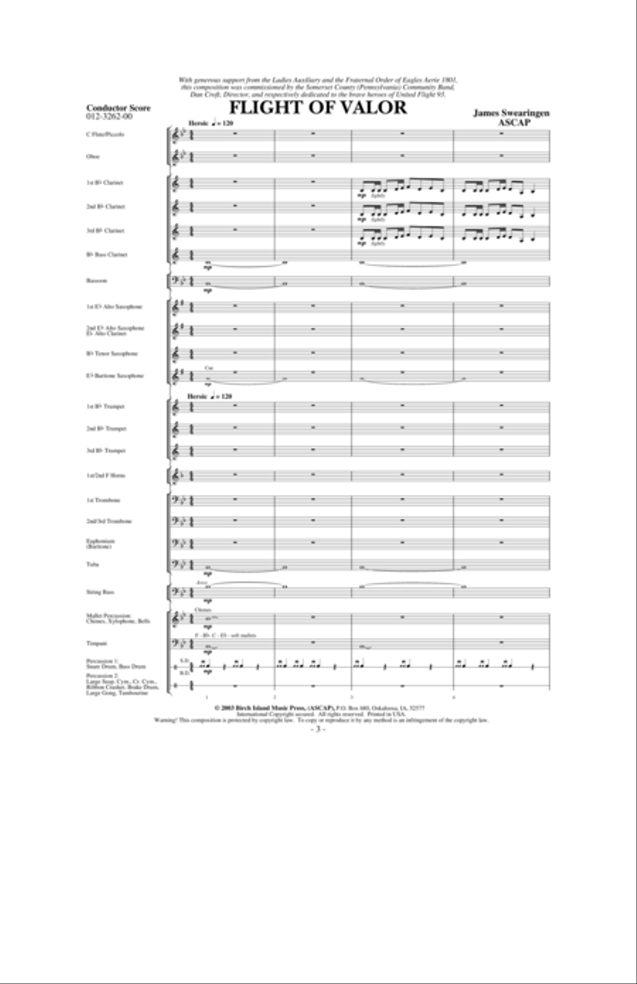 Flight of Valor Concert Band scores gallery preview page 2
