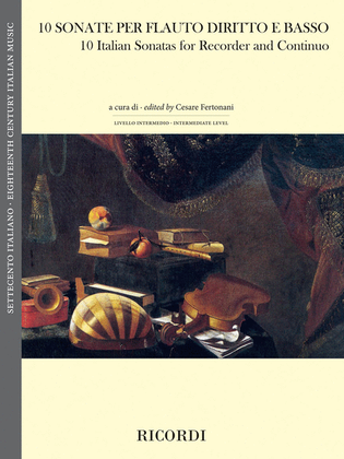 Book cover for 10 Italian Sonatas for Recorder and Continuo