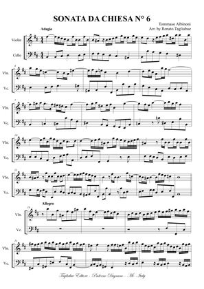 Albinoni - SONATA DA CHIESA N. 6 Arr. for Violin and Cello