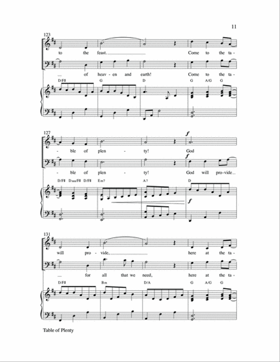 Table of Plenty 4-Part scores gallery preview page 11