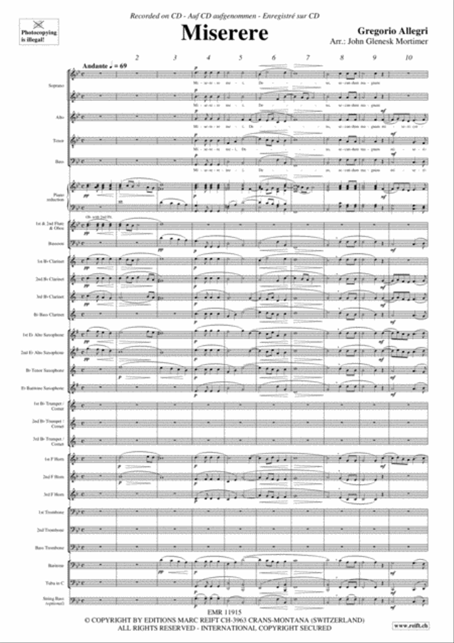 Miserere 4-Part scores gallery preview page 3