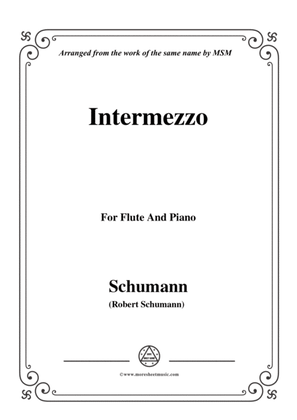 Book cover for Schumann-Intermezzo,for Flute and Piano