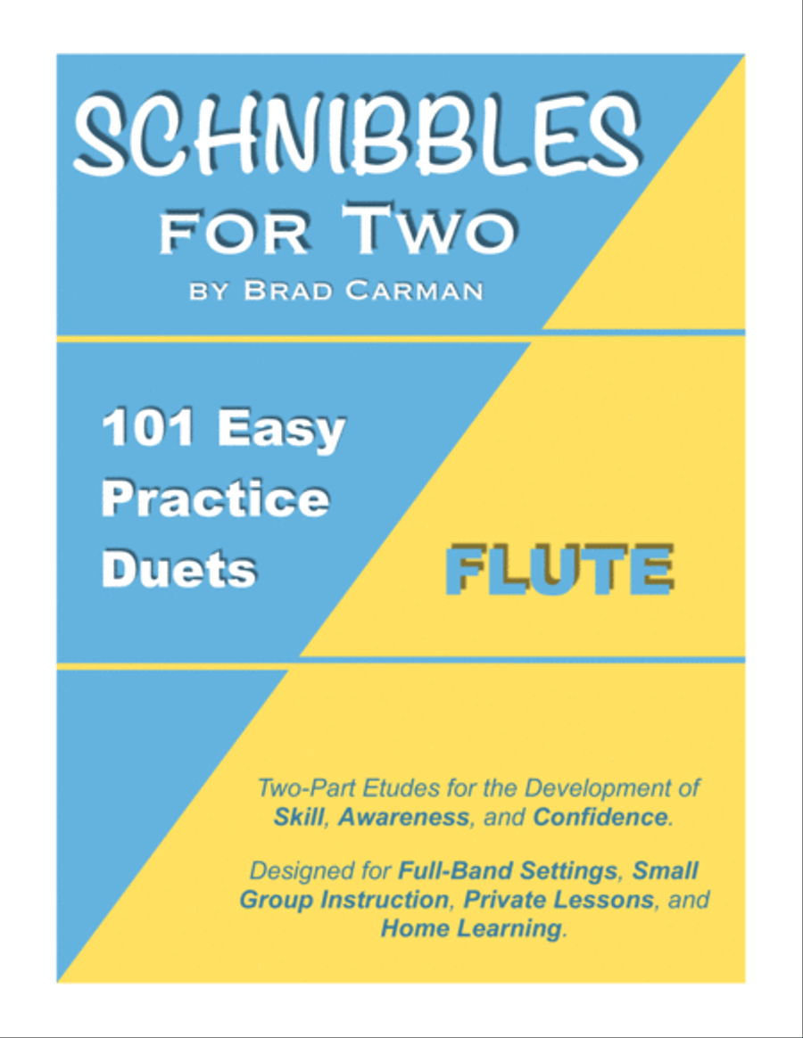 SCHNIBBLES for Two: 101 Easy Practice Duets for Band: FLUTE Woodwind Duet scores gallery preview page 1