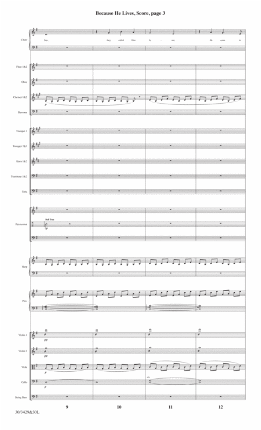 Because He Lives - Orchestral Score and CD with Printable Parts Choir scores gallery preview page 6