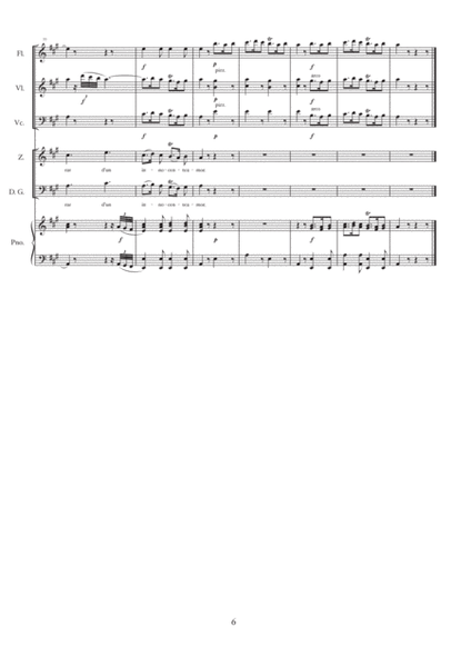 "Là ci darem la mano" - "Don Giovanni", Mozart - arr. for flute, violin, cello, piano and vocals (s