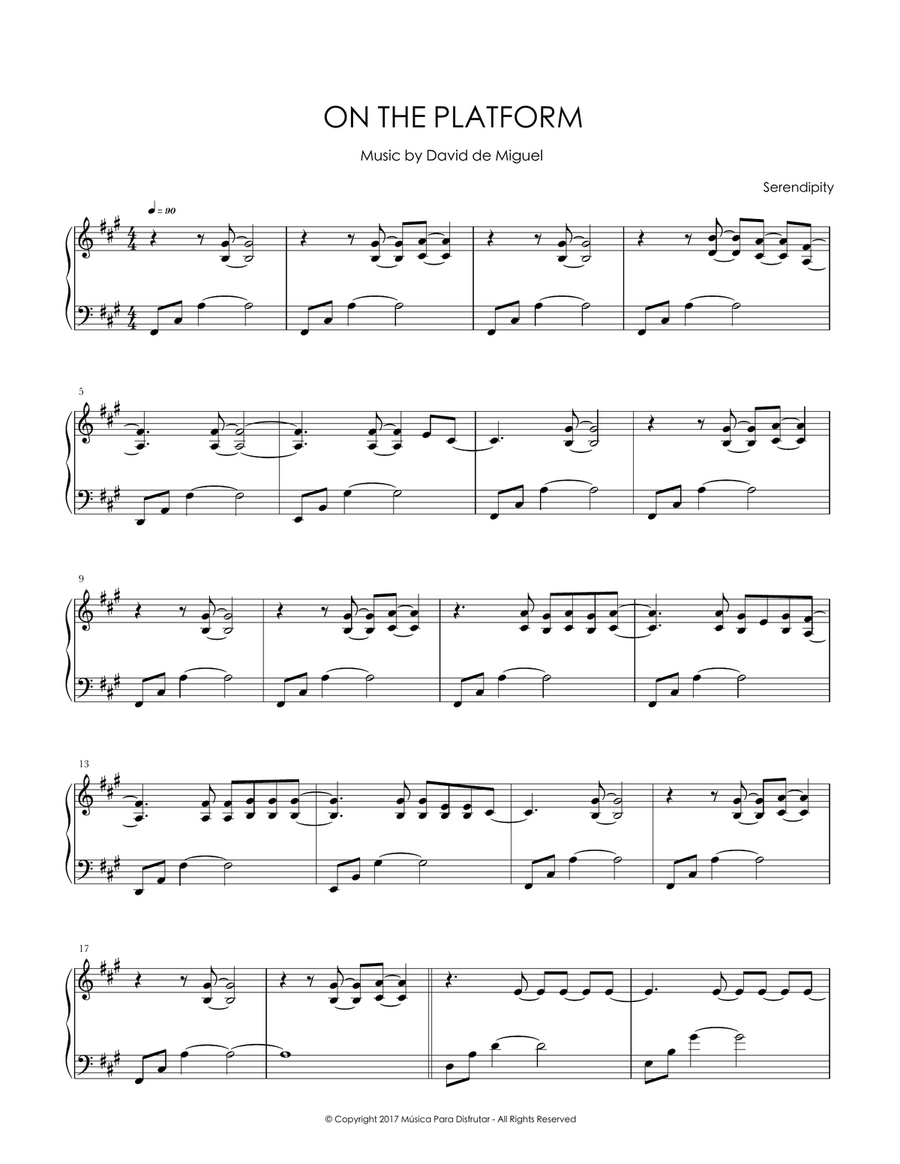 On The Platform Piano Solo scores gallery preview page 1
