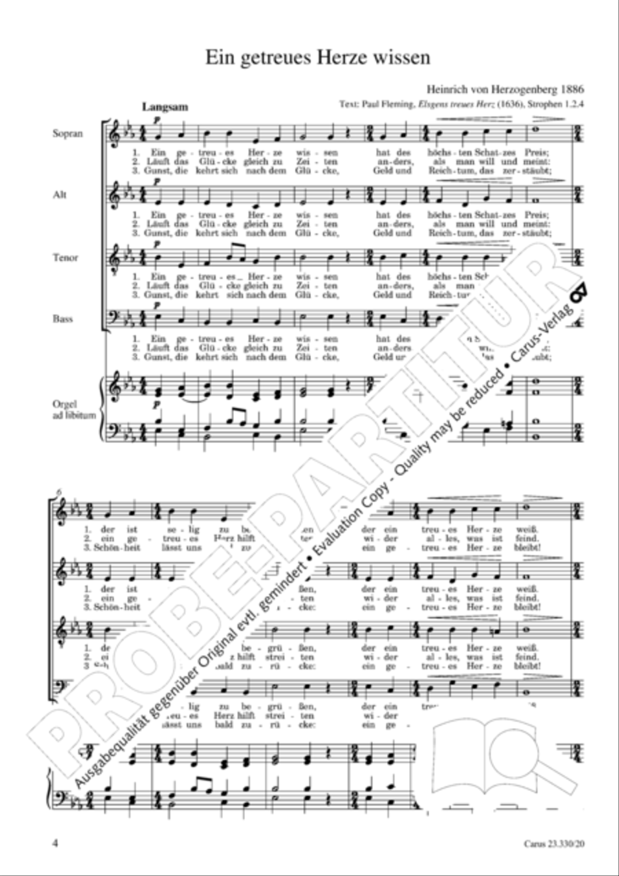 Sechs Chorsatze ohne Opuszahl Score scores gallery preview page 5