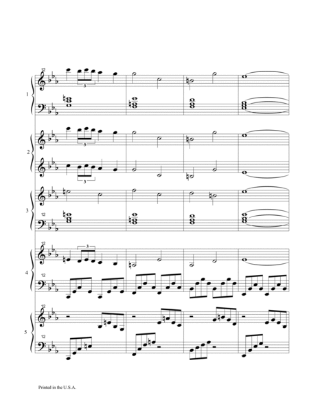 Summer Sun (for five piano ensemble)