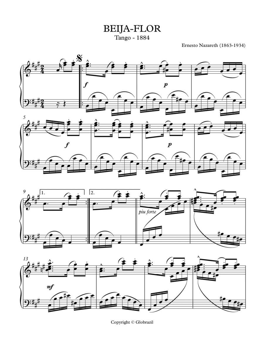 CARIOCA Piano Solo scores gallery preview page 1
