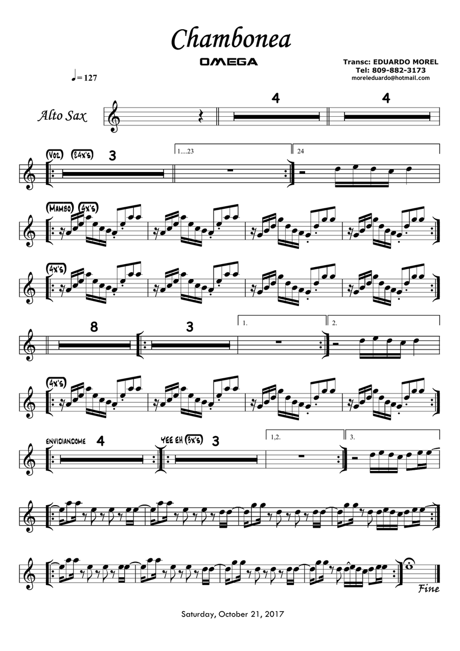 Chambonea Chambonea Full Orchestra scores gallery preview page 1