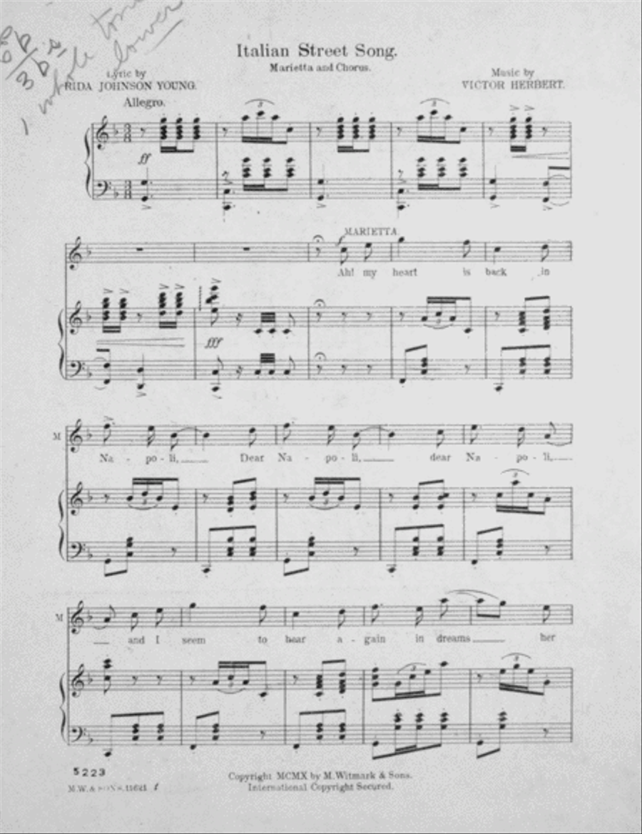 Italian Street Song Voice scores gallery preview page 2