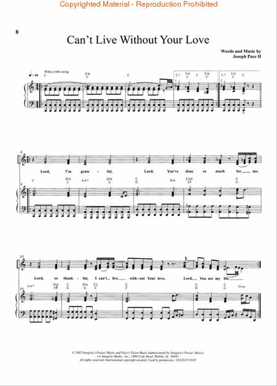 The Best of Joe Pace Piano, Vocal, Guitar scores gallery preview page 3