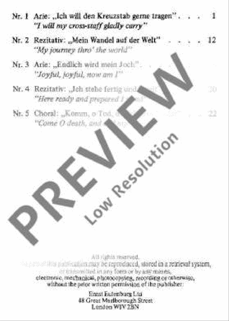 Cantata No. 56 (Cross-staff Cantata, Dominica 19 post Trinitatis) Choir scores gallery preview page 3