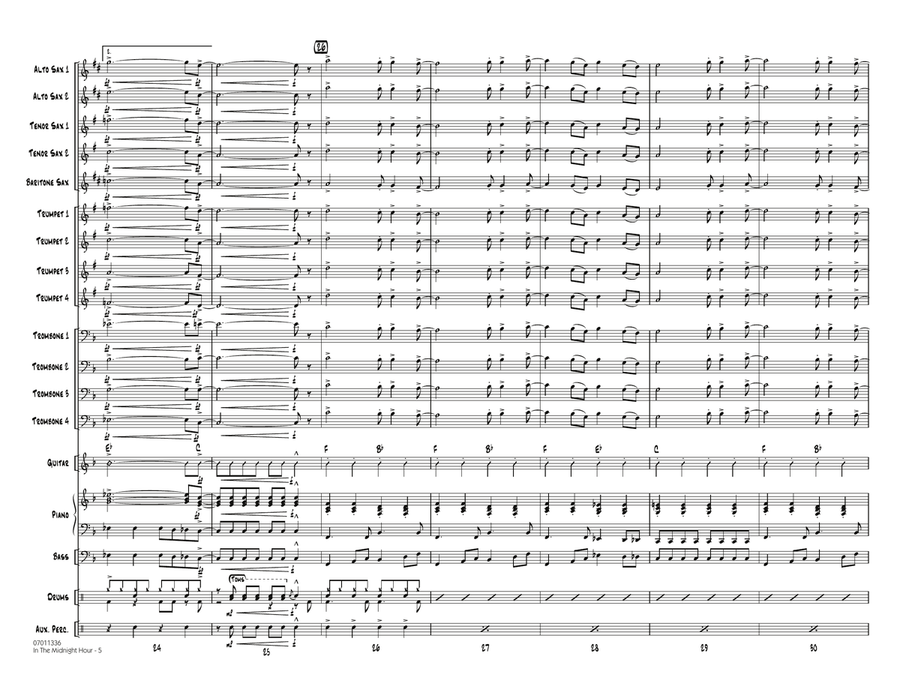 In The Midnight Hour - Full Score Jazz Ensemble scores gallery preview page 5