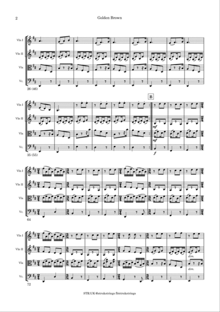 Golden Brown String Quartet scores gallery preview page 3