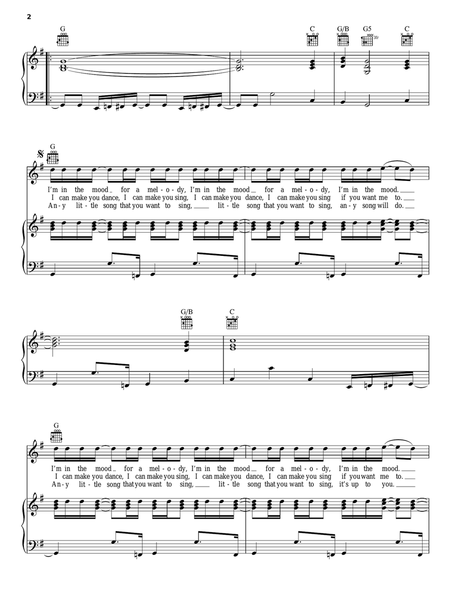 In The Mood In The Mood Piano, Vocal, Guitar scores gallery preview page 2