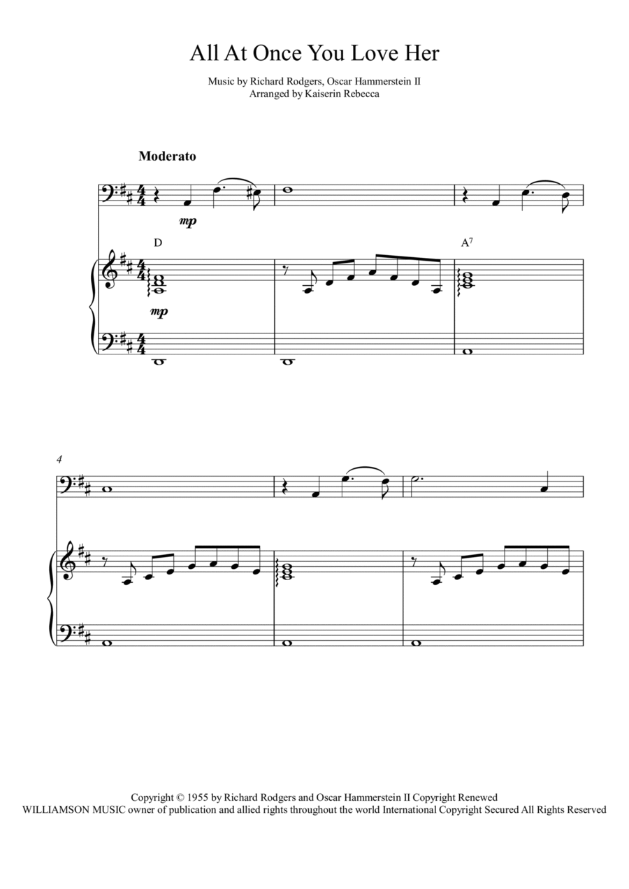 All At Once You Love Her All At Once You Love Her Piano scores gallery preview page 1