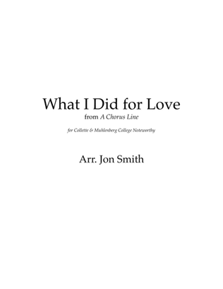 Book cover for What I Did For Love