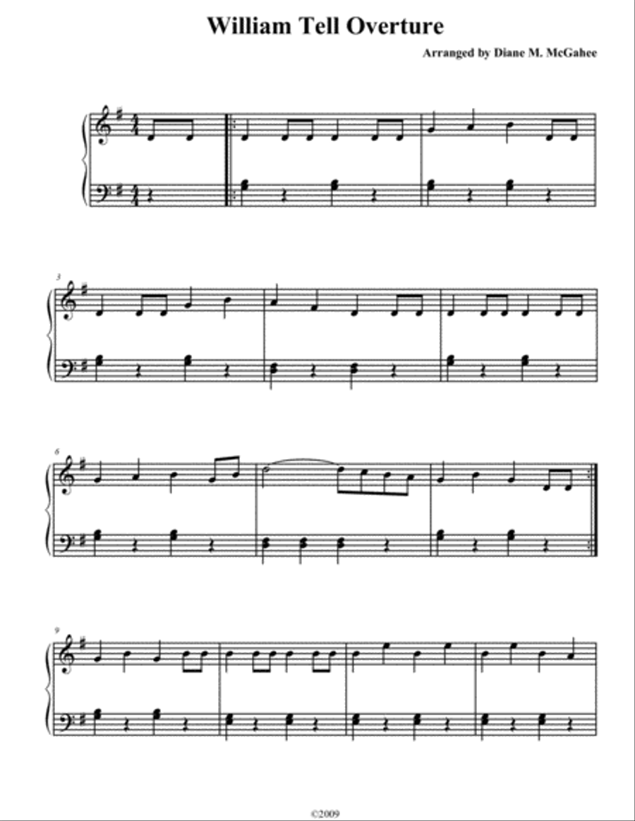 William Tell Overture William Tell Overture Small Ensemble scores gallery preview page 1