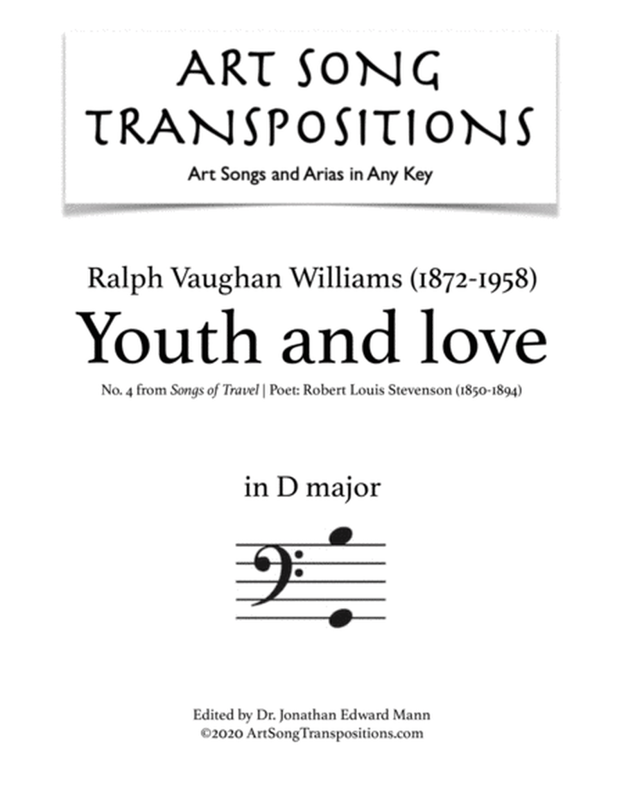 Youth and love (transposed to D major, bass clef)