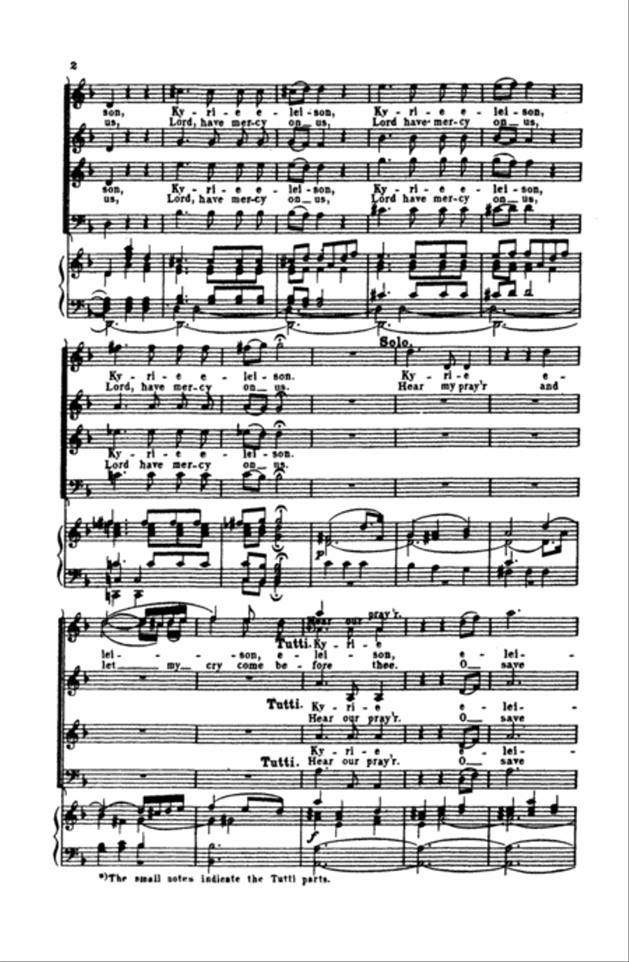 Mass No. 3 in D Minor (Lord Nelson or Imperial) 4-Part scores gallery preview page 3