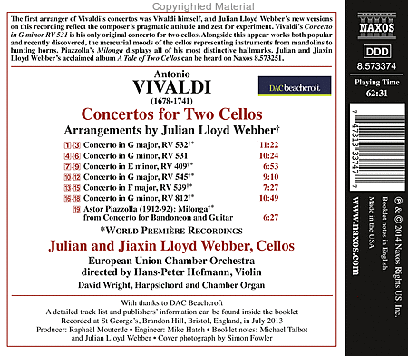 Concertos for 2 Cellos image number null