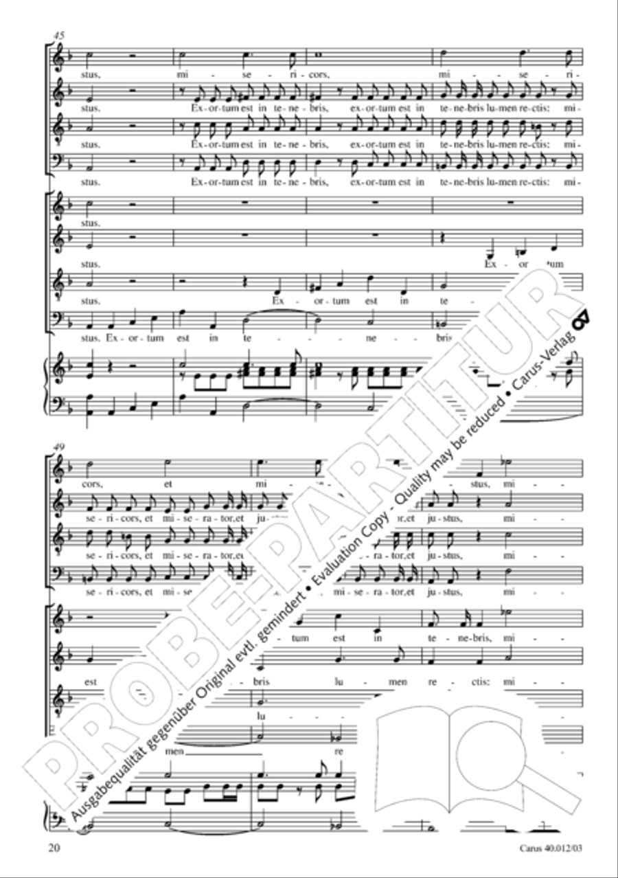 Beatus vir (How blest is he) Psalm 111 4-Part scores gallery preview page 21