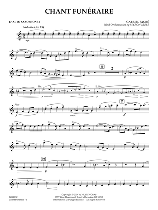 Chant Funeraire (arr. Myron Moss) - Eb Alto Saxophone 1