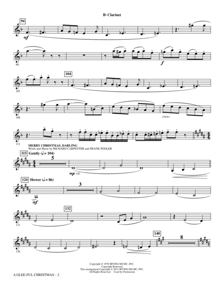 A Glee-ful Christmas (Choral Medley)(arr. Mark Brymer) - Bb Clarinet