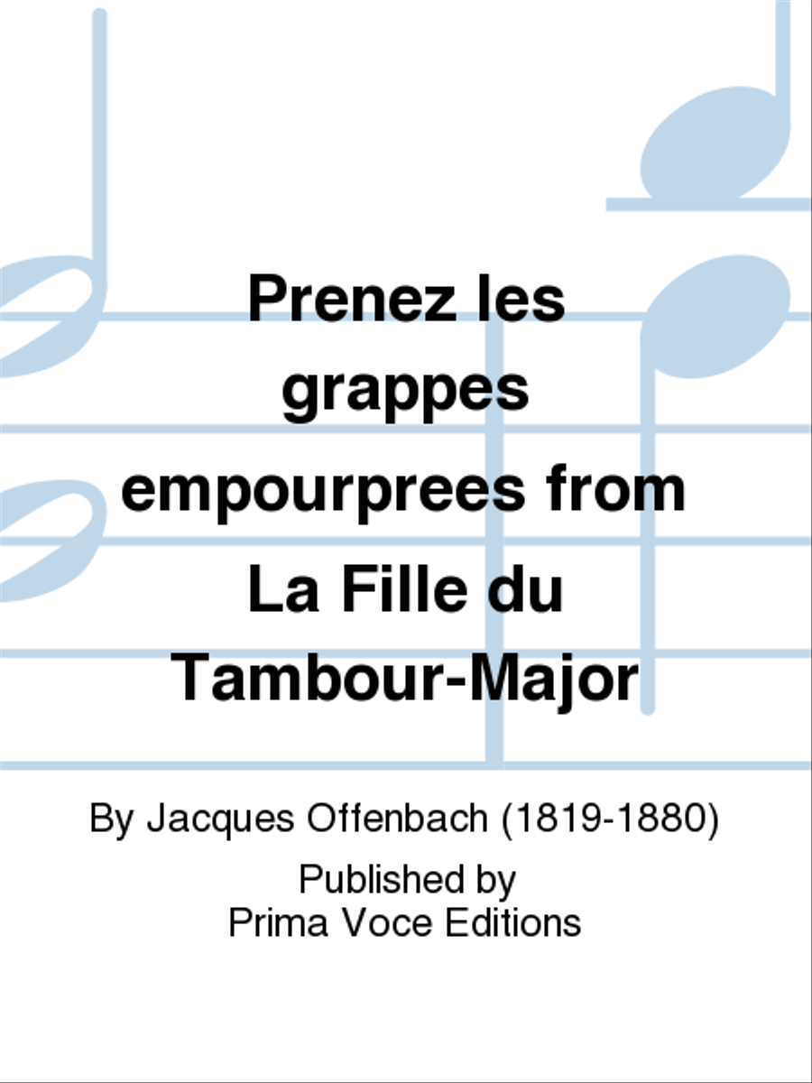 Prenez les grappes empourprees from La Fille du Tambour-Major Soprano Voice scores gallery preview page 1