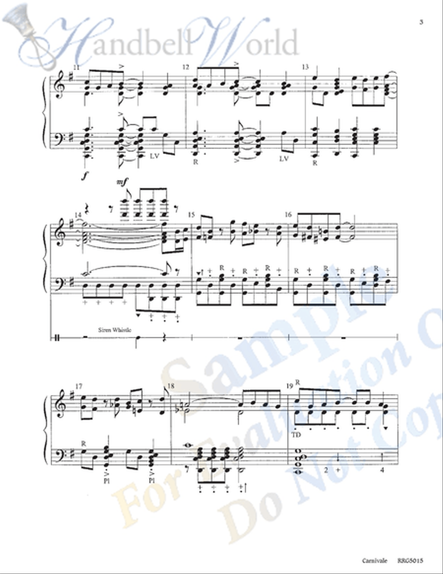 Carnivale Handbell Choir scores gallery preview page 6