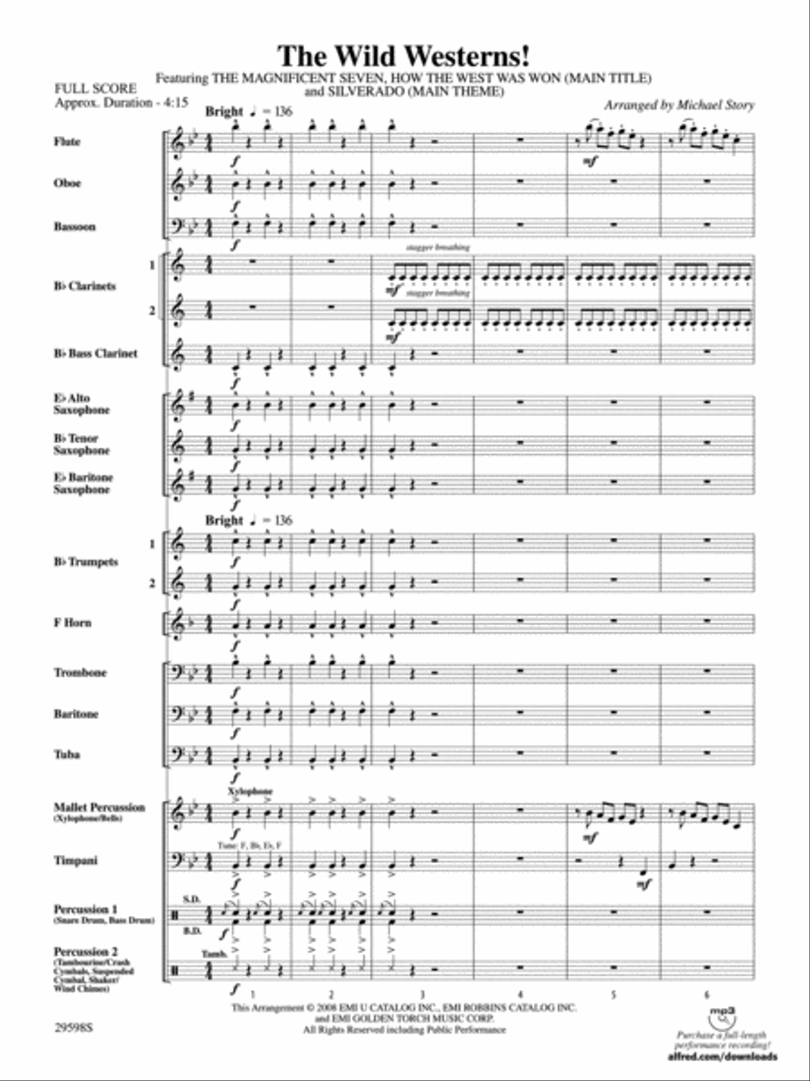 The Wild Westerns! Concert Band scores gallery preview page 2
