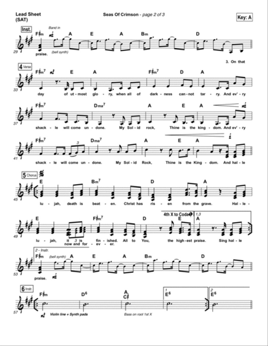 Seas Of Crimson Piano scores gallery preview page 2