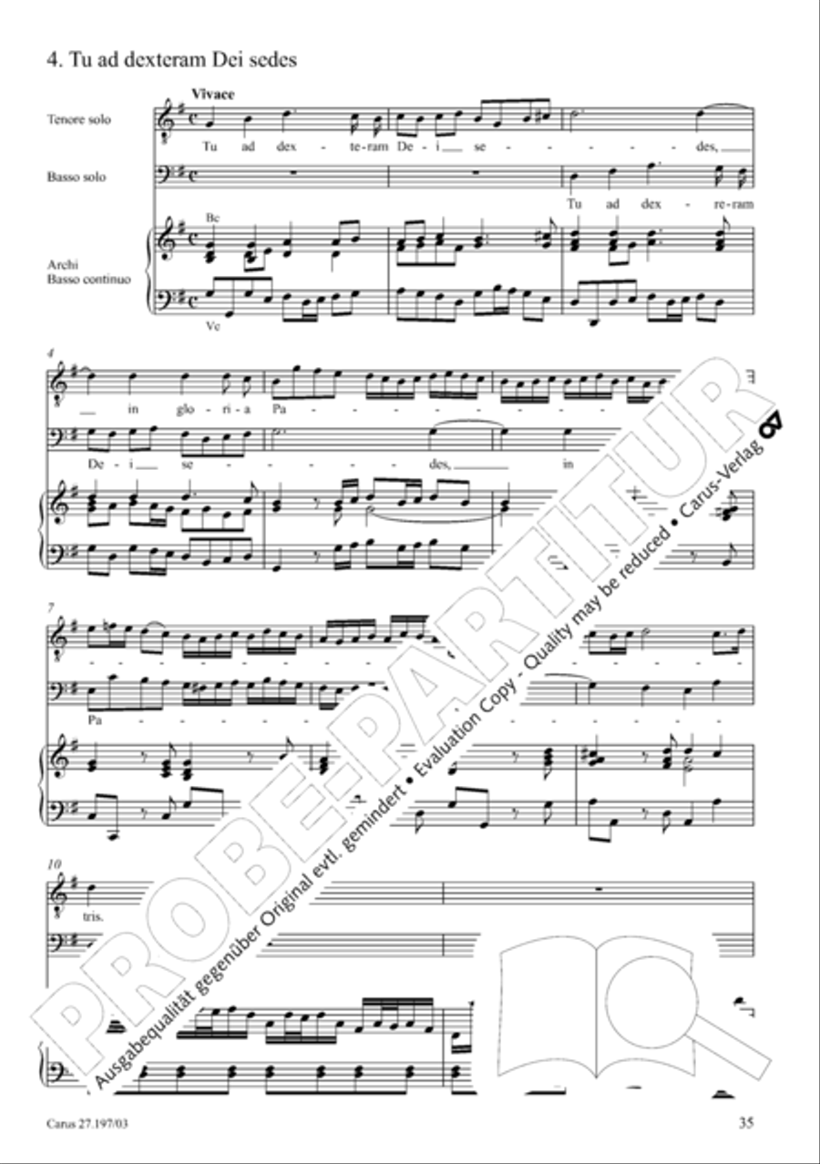 Te Deum in D a due cori SSATB scores gallery preview page 35