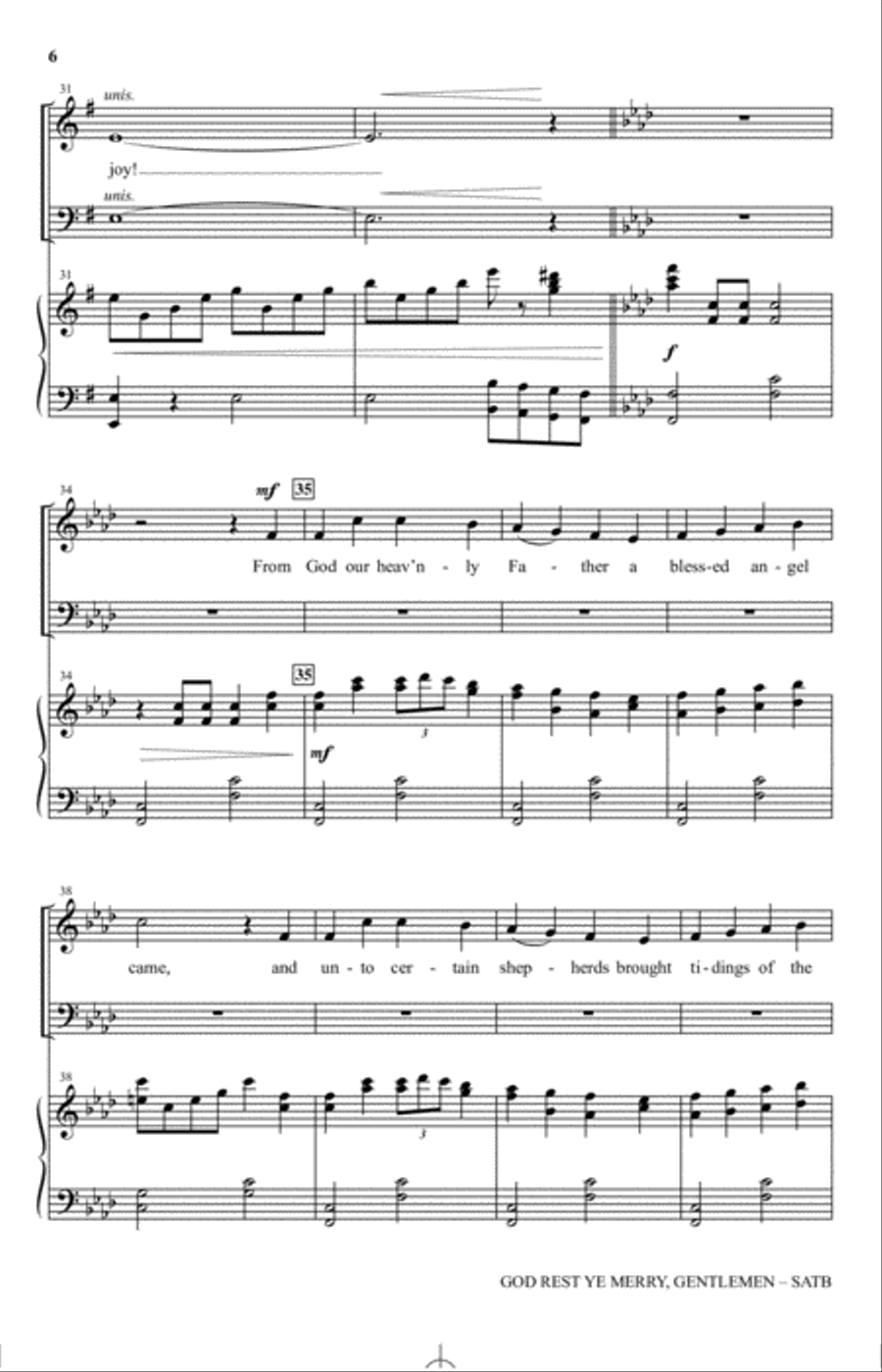 God Rest Ye Merry, Gentlemen 4-Part scores gallery preview page 4