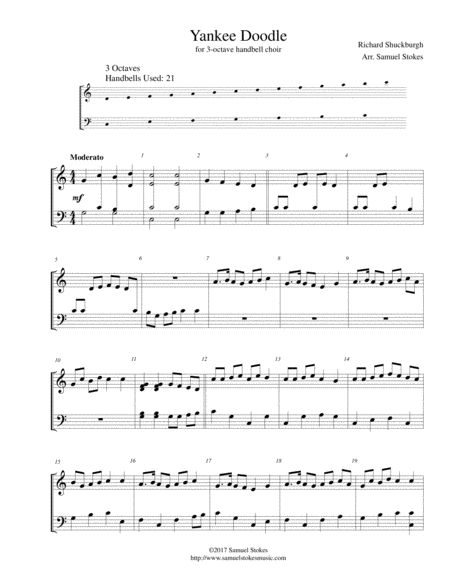 Yankee Doodle - for 3-octave handbell choir image number null
