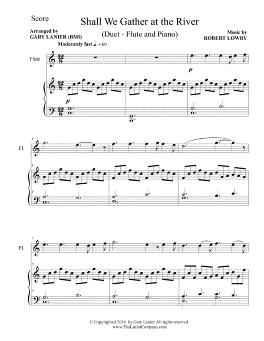 GENTLE HYMNS FOR WORSHIP (Flute and Piano with Parts) image number null