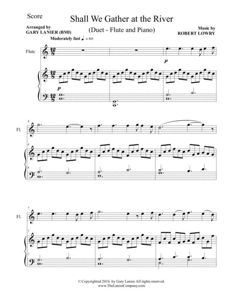 GENTLE HYMNS FOR WORSHIP (Flute and Piano with Parts) image number null