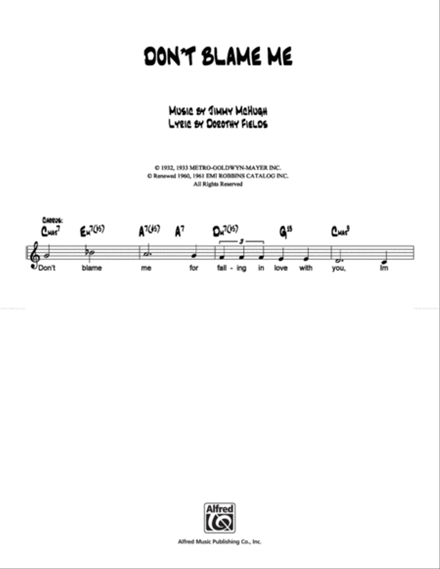 Don't Blame Me School and Community scores gallery preview page 1
