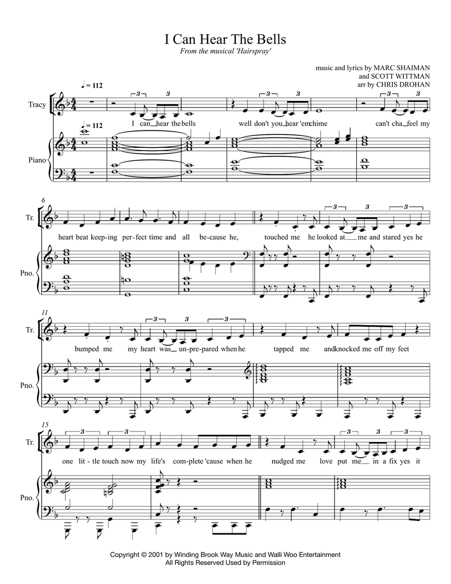 I Can Hear The Bells I Can Hear The Bells Piano, Vocal scores gallery preview page 1