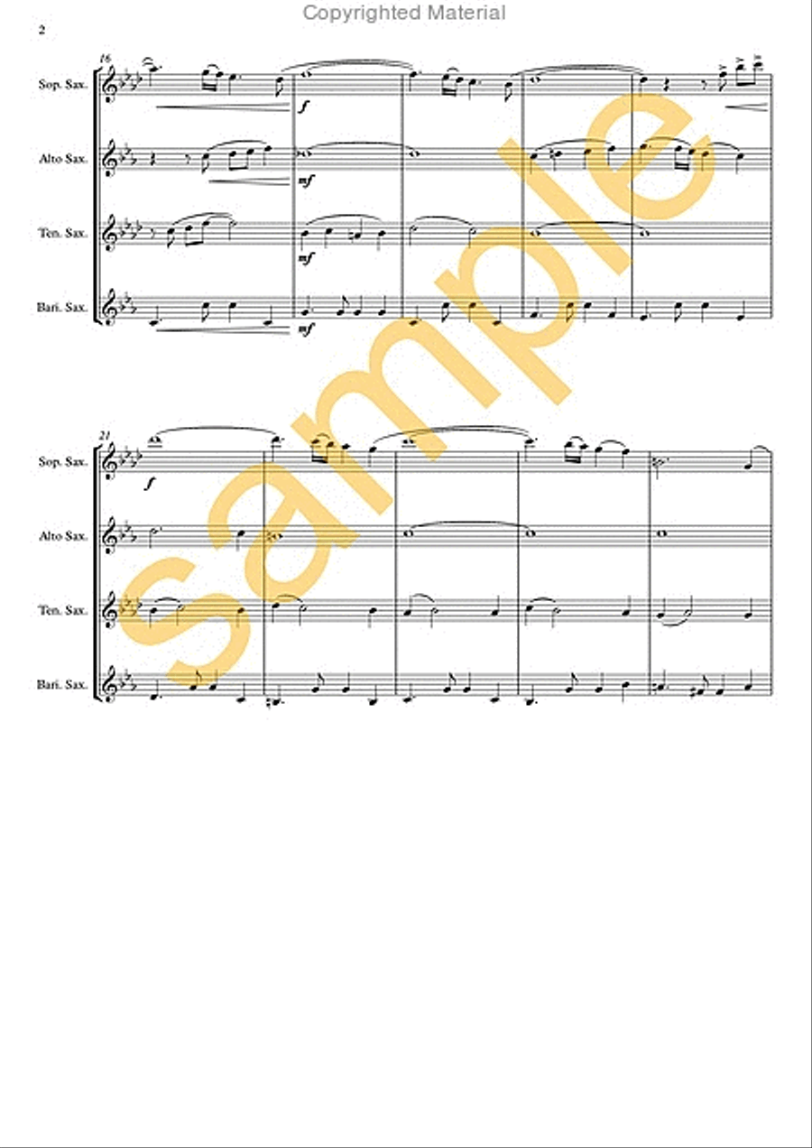 Oblivion Saxophone Quartet scores gallery preview page 3