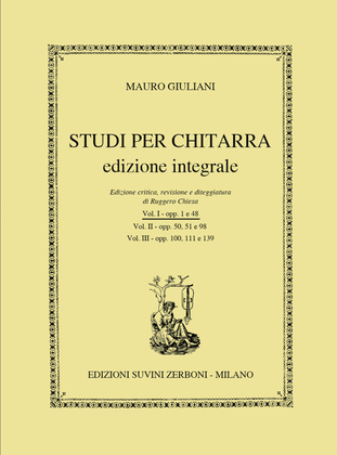 Book cover for Studi per chitarra Ed.Integrale Vol. 1